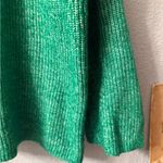 Loft  Ribbed Mock Neck Sweater  Bright Kelly Green Turtleneck Soft knit XL Photo 7