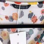 Bloomchic Floral Printed Pocket V Neck Shirred Split Hem Dress White 10 Photo 4