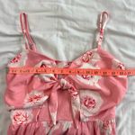 Women's Small Pink Floral Summer Dress Adjustable Straps Photo 4