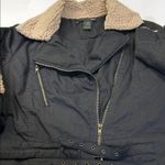 Ellison women’s Black Jacket with Tan Sherpa Collar Photo 14