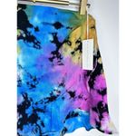 Free People Sun Becomes Her size Small 6 Mini Polly Tye Dye Skirt faux ruffle pink blue mult Photo 2