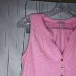 Lilly Pulitzer Lilly Pultizer Essie Pink Tank Top With Gold Buttons Size XS Photo 3
