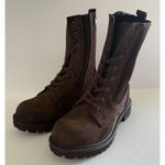 Bueno NWOB Stella Brown Nubuck Combat Boots Calf High Fleece Lined Comfort Sz 36 Photo 2