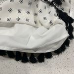 Madewell  Size S Dress Scatterblock Tassel Shift Cap Sleeve White Black Women’s Photo 7