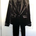 Ramy Brook Black Velvet Malcom Blazer Suit Set Size 8/M Photo 2