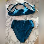 Quince NWT Italian High Rise Teal Blue Bikini Bottom Swimwear Sz M Photo 11