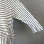 Cut Loose Womens Cotton Knit Cropped Top Shirt Size S Gray Stripe 3/4 Sleeve Photo 1