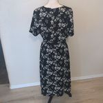 Downeast  black grey floral criss cross v-neck maxi dress Photo 5