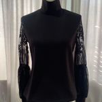 SheIn Black Long Lace Sleeved Women’s Small Top Photo 0