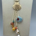 Artisan  made seaside beach handmade mixed media necklace. Photo 1