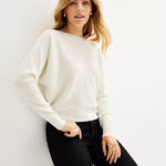 Nine West Women's Sweater Dolman Beige Daisy Dew Size Medium Long Sleeves NWT Photo 0