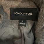 London Fog  Peacoat Coat Gray Grey Wool Blend Size Large Single Breasted Photo 6