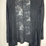 Active Basic Black Lightweight Burnout Open Front Cardigan Women's Small Photo 3