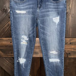Zigi Soho NY&C SOHO Jeans Y2K‎ Sz 4 Distressed Boyfriend Stretch Rose Gold Bling Glitter Photo 0