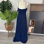 nwt // Alexia Designs formal dress with beaded detail and shawl scarf Blue Size 12 Photo 1