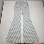 Judy Blue Super Flare Jeans Size 5 / 27 White Navy Stripe High Rise Festival Photo 4