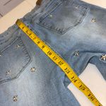 Judy Blue jeans skinny fit embroidered stars distressed hem @ankle Size 29 Photo 4