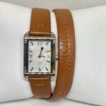 Stella & Dot  women Watch Double Wrap Saddle brown leather running Photo 0