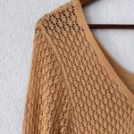 Saodimallsu Brown Long Flare Sleeve Maxi Length Crochet Cover Up Size X Photo 4