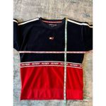 Tommy Hilfiger Sport Red White Blue Velvet Crewneck Sweater XS Photo 4