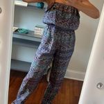 Sea New York Purple/Multi Silk Flounce Jumpsuit Size 2 Photo 0
