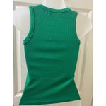 White Birch  green Sleeveless Tank Top Crew Neckline Fitted Women’s Size small Photo 3