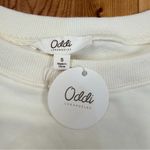 Oddi Ribbed Velour Exposed Seam Crewneck Split Hem Pullover Sweatshirt Small New Photo 6