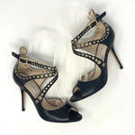 LK Bennett L.K. Bennett Leah Pumps Black Strappy Gold‎ Grommet Photo 1