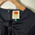 Farm Rio  Twist-Front Cutout Bodysuit Black L Photo 7