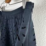 Banana Republic  Factory Women's Laser Cut Skirt Navy A line  Side Zip Photo 2