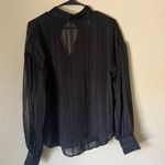 H&M High Neck Long Sleeve Sheer Blouse Photo 0