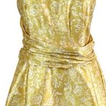 Eshakti Women’s Plus Dress Fit Flare Ruched Waist Yellow Floral Size 14/16 Photo 8