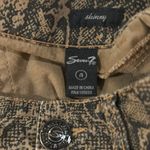 Seven7 Brown Snakeprint Skinny Stretch Jeans Size 4 Photo 7