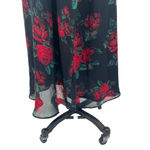 Lovers + Friends Lovers + Friends Golden Ray Maxi Dress Black Red Floral Rose Print Size Small Photo 7