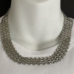 Halogen  Wide Link Style Necklace Silver 16” Photo 0