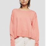 Diesel Coral Pink Knit Sweater Top Cutout Shoulder Detail Long Sleeve Large Photo 0