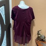 Eri and Ali burgundy short sleeve blouse Red Size L Photo 3