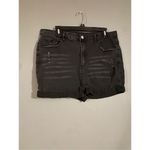 SheIn Curve Black Distressed Rolled Cuffed Shorts Size 2X Photo 1