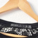 Karen Millen Lace Knit Long Sleeve Top in Black Photo 2