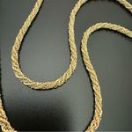 Monet Vintage  Signed Two-tone Gold & Silver Twisted Rope Chain 27" Necklace 29g. Photo 6