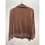 Covington VTG Y2K Chocolate Brown Velour Velvet Full Zip Jacket Lounge Pockets Womens XL Photo 1