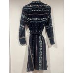 Finley Taos in Navy Blue Western Horse Embroidered Belted Shirt Dress M Size M Photo 2