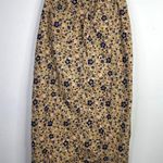 Bobbie & Brooks Vintage Y2K 90s Bobbie Brooks Corduroy Floral Long Button Skirt Prairie 6 26 Photo 5