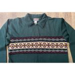 Vintage Sporting Club fairisle zip up collared green top size L Size L Photo 1