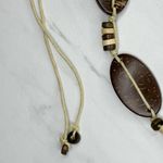 Coconut Shell Beaded Tie Belt Boho Natural Brown Medium (M) ✨ Photo 2