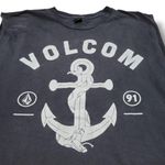 Volcom Shirt Size XL Graphic Tee Graphic Print Snake Anchor Cut Off Sleeve Black Unisex Photo 3