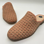 Journee Collection Mules Womens 8.5 Tan Pink Woven Leather Slip On Flat Perri Photo 0