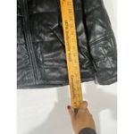 Chelsa Deboer Lily & Lottie Quilted Faux Leather Puffer Jacket Black Size Medium Photo 7