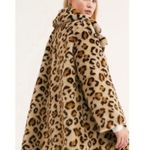 Free People NWT Sienna Leopard Faux Fur Double-Breasted Short Peacoat Jacket XS Photo 1