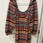ZARA  Multicolor Pleated Striped Mini Dress Photo 3
